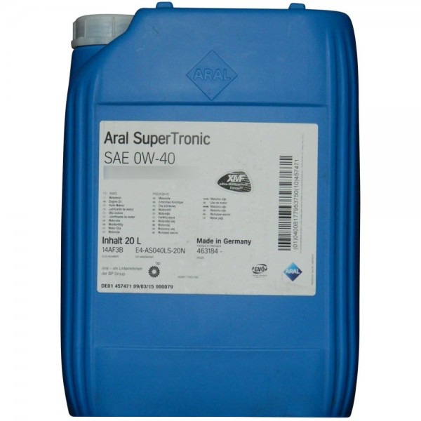 Aral SuperTronic 0W-40 - 20 Liter