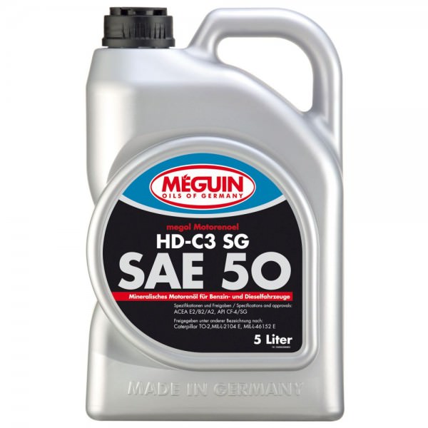 Meguin megol Motorenoel HD-C3 SG (single-grade) SAE 50 - 5 Liter